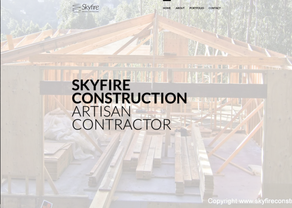 Skyfire Construction Website